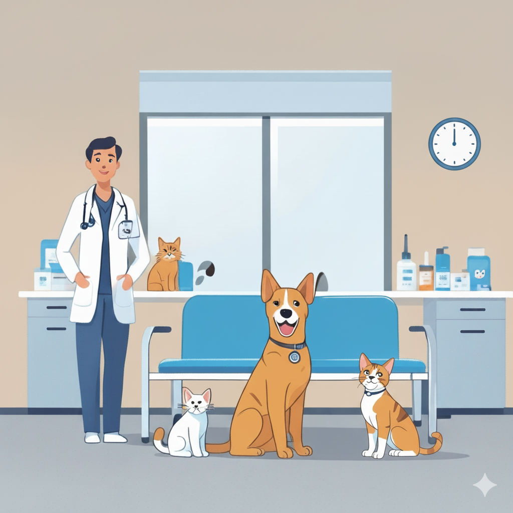 Veterinary hospital interior